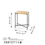 Hanah Home SHB-003 Mesa de Centro Moderna, Madera y Metal, 40x56x26 cm, Negra y Natural